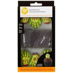 Cerf Dellier Kit décoration mains de zombie pour cupcakes Wilton
