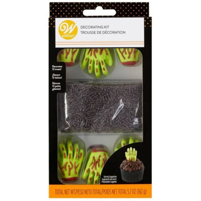 Cerf Dellier Kit décoration mains de zombie pour cupcakes Wilton