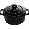 New Cerf Dellier Le Chasseur cocotte ronde avec couvercle noire 10 cm