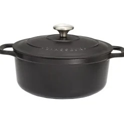 Discount Cerf Dellier Le Chasseur cocotte ronde avec couvercle noire 32 cm