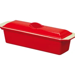 Hot Cerf Dellier Le Chasseur terrine avec couvercle rouge 32 cm