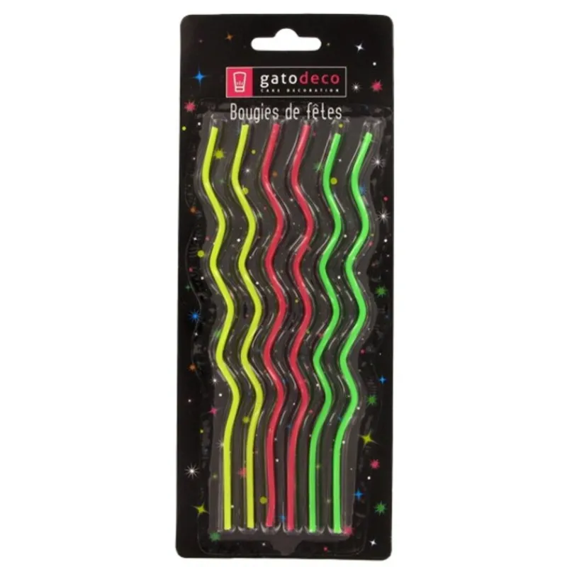 Outlet Cerf Dellier Longues bougies zig-zag (x 6)