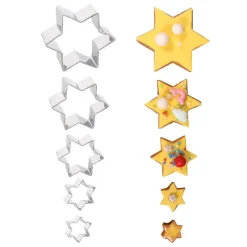 Discount Cerf Dellier Lot 5 emporte-pièces inox étoiles