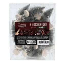 Online Cerf Dellier Lot cake toppers sapins argentés (±30)