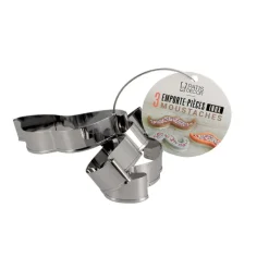 Clearance Cerf Dellier Lot de 3 emporte-pièces moustaches en inox