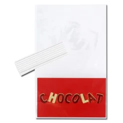 New Cerf Dellier Lot sachets motif chocolat + liens - 14 x 23 cm (x10)