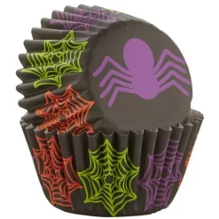 Hot Cerf Dellier Mini caissette cupcake araignée Wilton (x100)