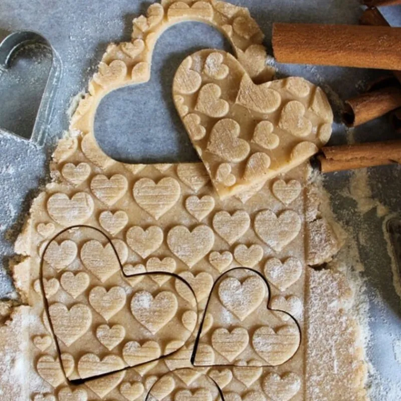 Discount Cerf Dellier Mini rouleau empreintes en bois Coeurs