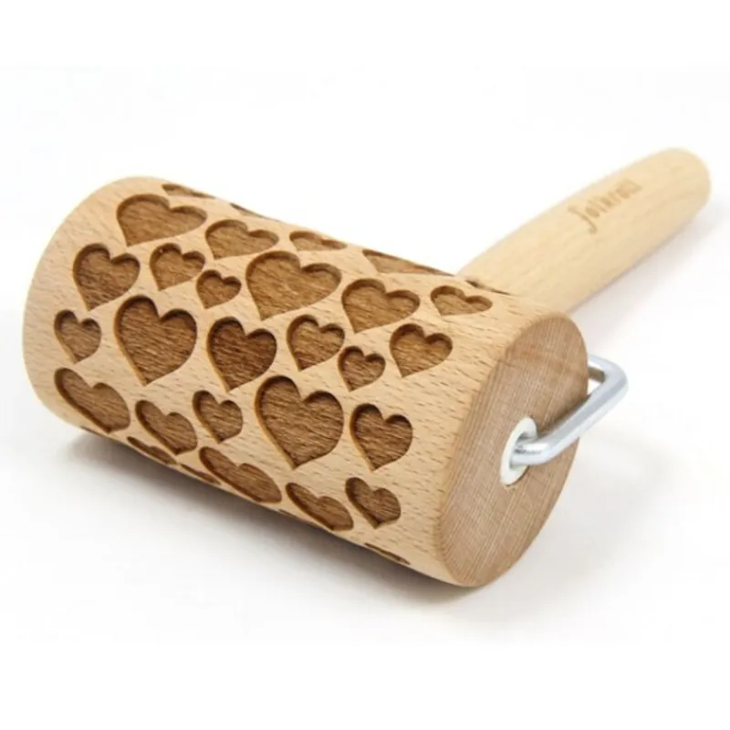Discount Cerf Dellier Mini rouleau empreintes en bois Coeurs