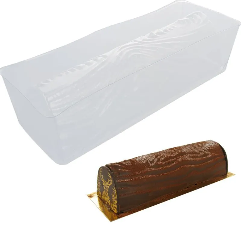 Clearance Cerf Dellier Moule à bûche PVC décor "bûche traditionnelle"