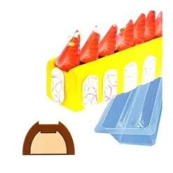 Cerf Dellier Moule à bûchette fond plat en PVC (x 12)