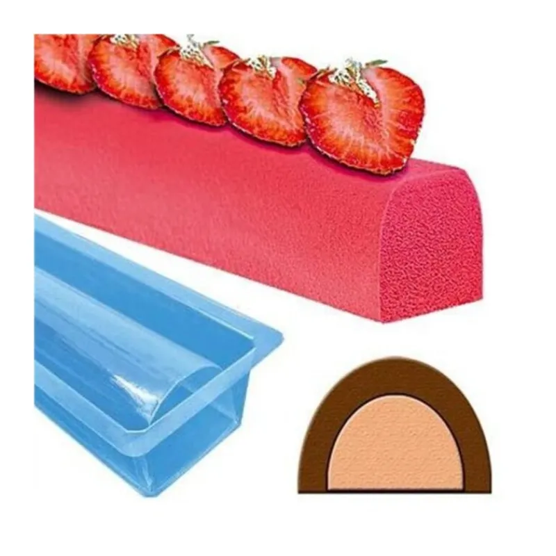 Outlet Cerf Dellier Moule à bûchettes 1/2 rond en PVC (x12)