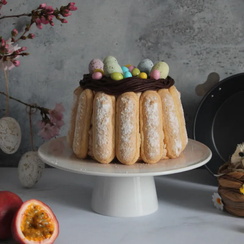 New Cerf Dellier Moule à charlotte à acier revêtu antiadhésif - Ø 18 cm