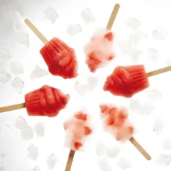 Hot Cerf Dellier Moule à esquimaux silicone Cupcake + 50 bâtons