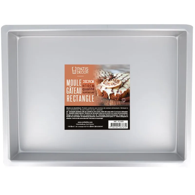 Clearance Cerf Dellier Moule à gâteau rectangulaire 28 x 39 cm H 7,6 cm