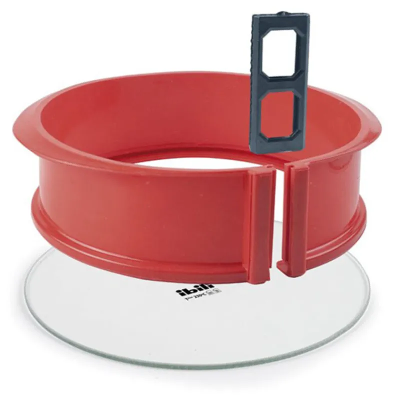 Hot Cerf Dellier Moule à manqué démontable rond silicone base en verre 22,5 cm