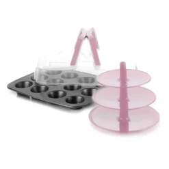 Hot Cerf Dellier Moule à muffins avec Couvercle + Support