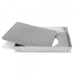 Clearance Cerf Dellier Moule à tarte rectangulaire antiadhésif perforé avec fond amovible