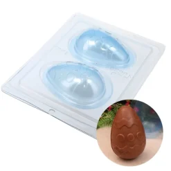 Sale Cerf Dellier Moule chocolat en 3 parties œuf 3D à motif