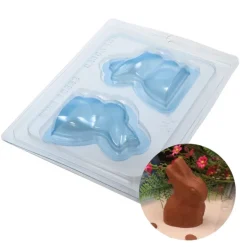 Hot Cerf Dellier Moule chocolat en 3 parties petit lapin 3D