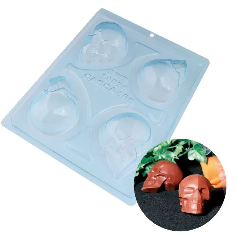 New Cerf Dellier Moule chocolat en 3 parties petits crânes