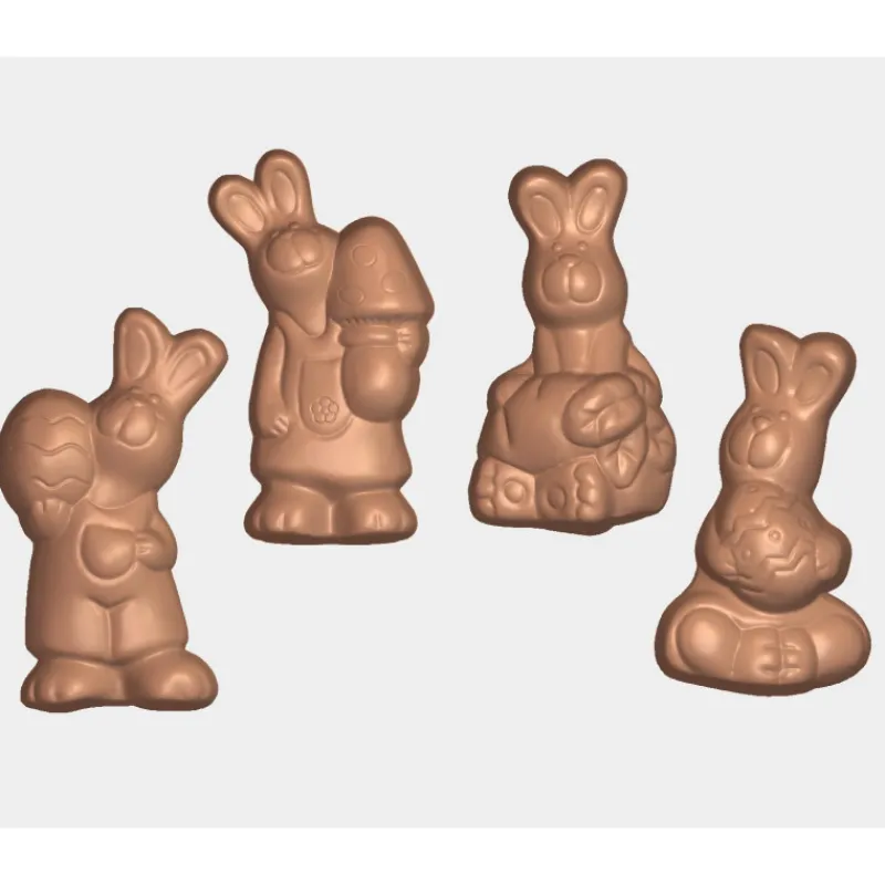 Discount Cerf Dellier Moule friture en chocolat petits lapins 4 g