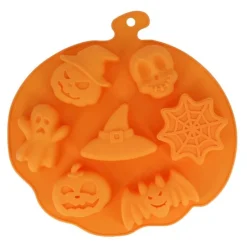 Cerf Dellier Moule Silicone 7 Empreintes Sujets d'Halloween - Ø 25,5 cm