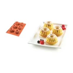 Clearance Cerf Dellier Moule silicone 6 petits Kouglofs