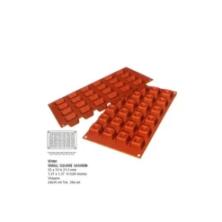 New Cerf Dellier Moule silicone mini savarins carrés