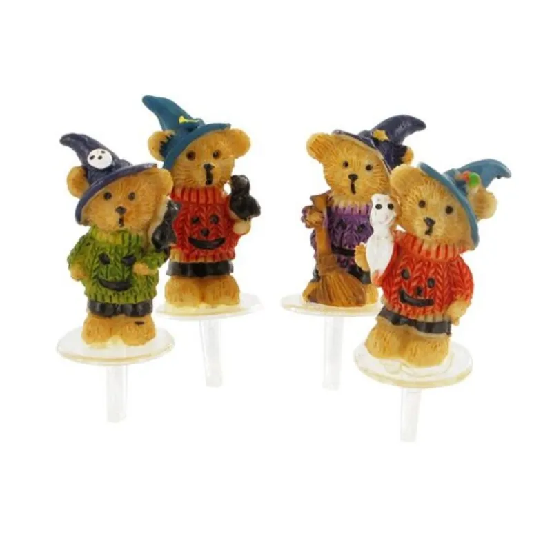 Discount Cerf Dellier Ours d'Halloween assortis sur pique (x4)