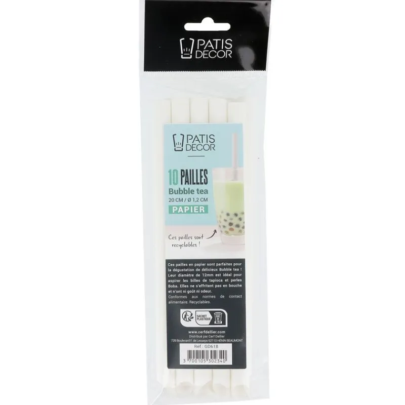 New Cerf Dellier Pailles à bubble tea (x10)