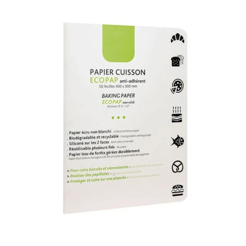 New Cerf Dellier Papier de cuisson EcoPap anti-adhérent 40 x 30 cm (x 50 feuilles)
