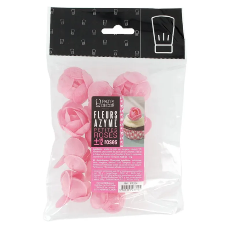 Hot Cerf Dellier Petites roses roses en azyme x12