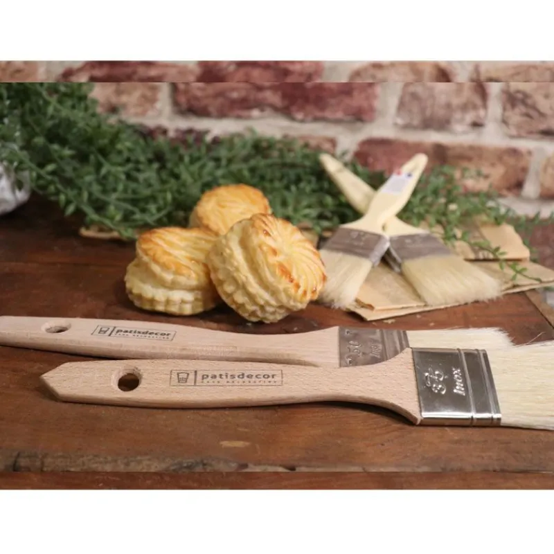 New Cerf Dellier Pinceau plat soie manche bois 45 mm