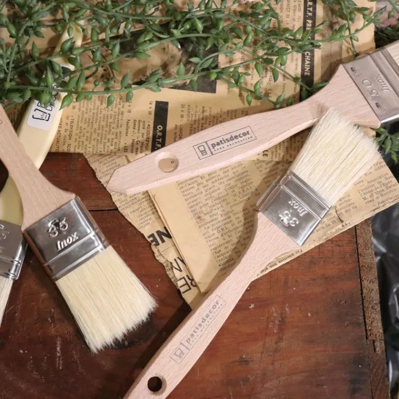 New Cerf Dellier Pinceau plat soie manche bois 45 mm