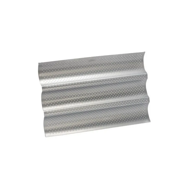 Online Cerf Dellier Plaque à baguettes antiadhésive perforée 3 baguettes