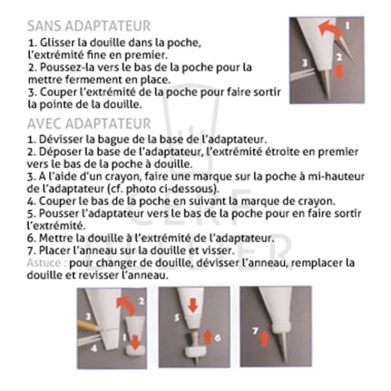 Outlet Cerf Dellier Poche à douilles jetable PME (x12)