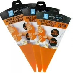 New Cerf Dellier Poche a douilles réutilisable 34 cm