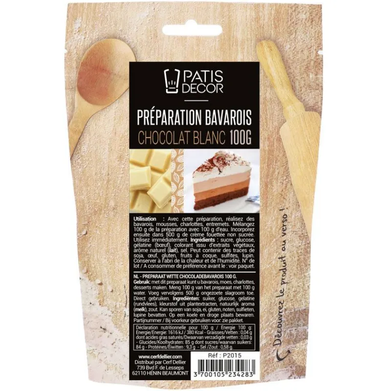 Sale Cerf Dellier Préparation bavarois Chocolat Blanc