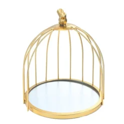 Discount Cerf Dellier Présentoir cage à oiseaux doré 21 cm