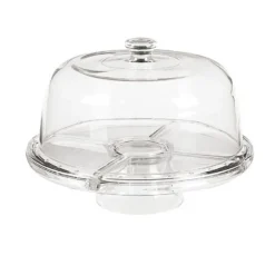 New Cerf Dellier Présentoir cloche à gâteau sur pied 28 cm