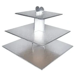 New Cerf Dellier Présentoir cupcakes argent carré