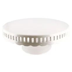 New Cerf Dellier Présentoir gâteau en céramique dentelle 31 cm