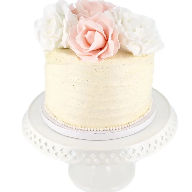 Online Cerf Dellier Présentoir gâteau en céramique dentelle fantaisie 25 cm