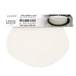 Sale Cerf Dellier Pâte à sucre blanche étalée