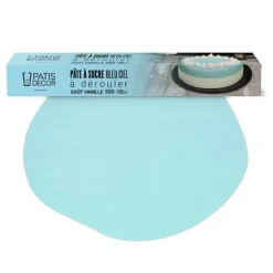Sale Cerf Dellier Pâte à sucre bleue pastel étalée - DDM 09/24