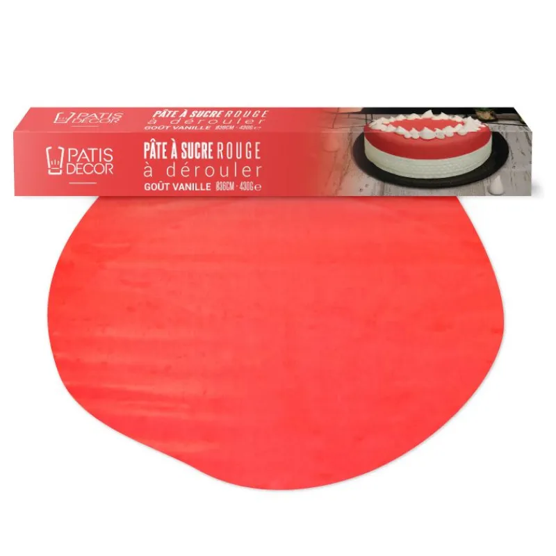 Clearance Cerf Dellier Pâte à sucre rouge étalée - DDM 06/24
