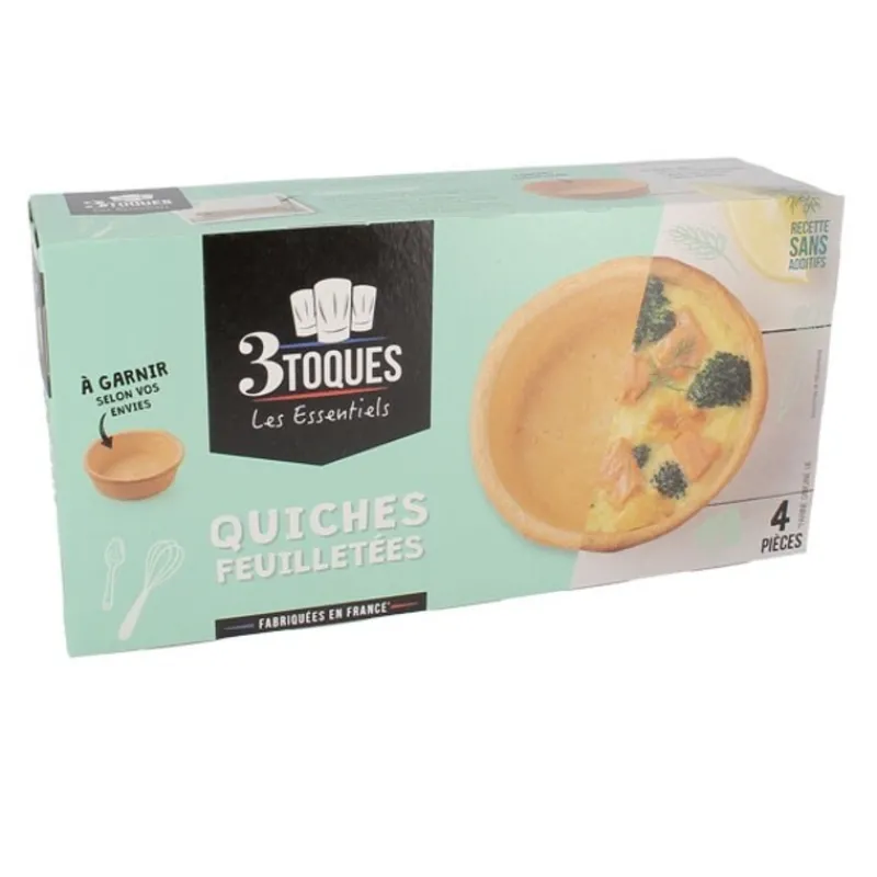 Cerf Dellier Quiches feuilletées à garnir (x4)