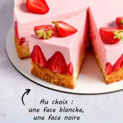 Sale Cerf Dellier Ronds blancs et noirs Ø 26 cm (x5)