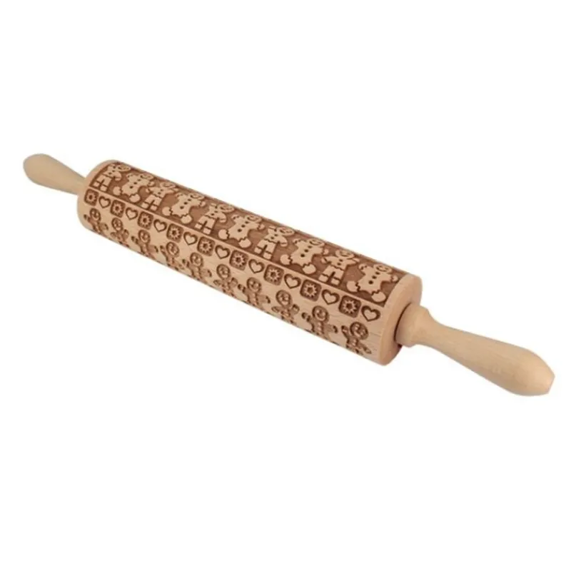 Best Cerf Dellier Rouleau empreintes en bois Bonhomme en pain d'épices